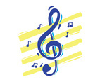 Violin Key With Artistic Background