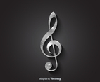 Free Silver Vector Violin Key