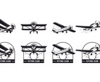 Set Of Biplane Vector