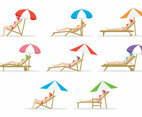 Free Girl Sitting On Deck Chair