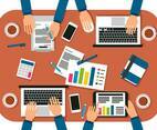 Free Working Together Vector