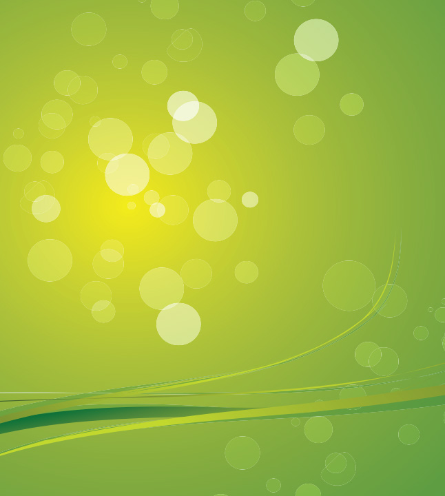 Green Blurred Lights Vector Background 