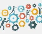 Free Working Together Illustration Vector
