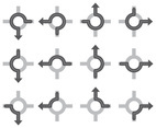 Roundabout City Traffic Vector