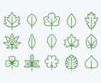 Hojas Icon Set