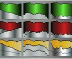 Metal Tear Vector Set