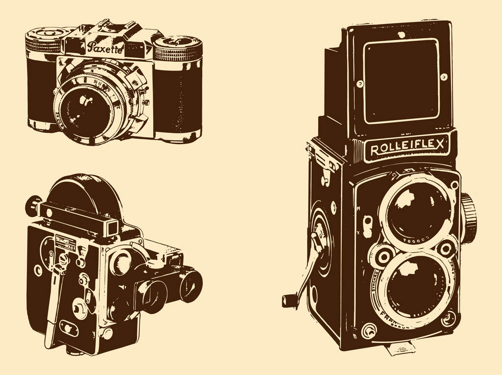 Retro Cameras Set
