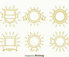 Blank Line Badge Vector