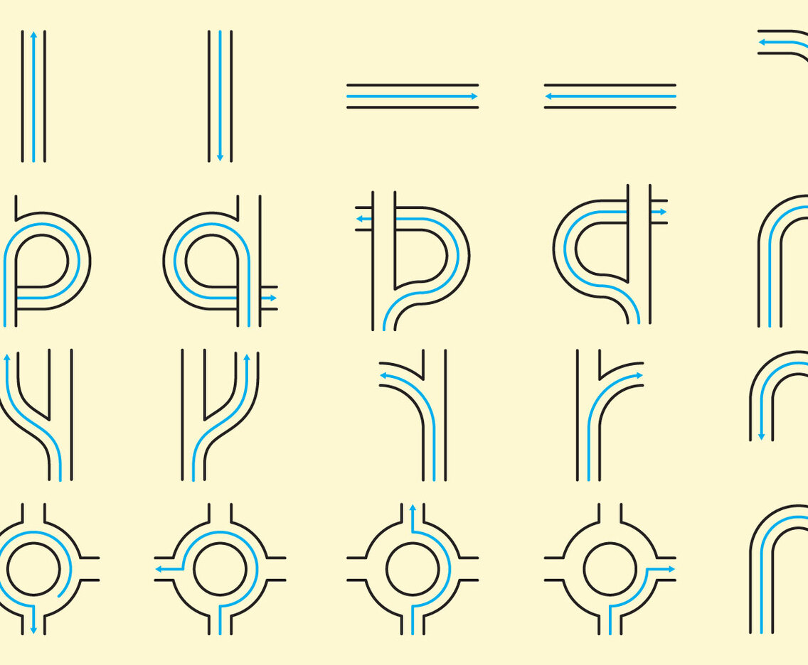 Road Line Icons