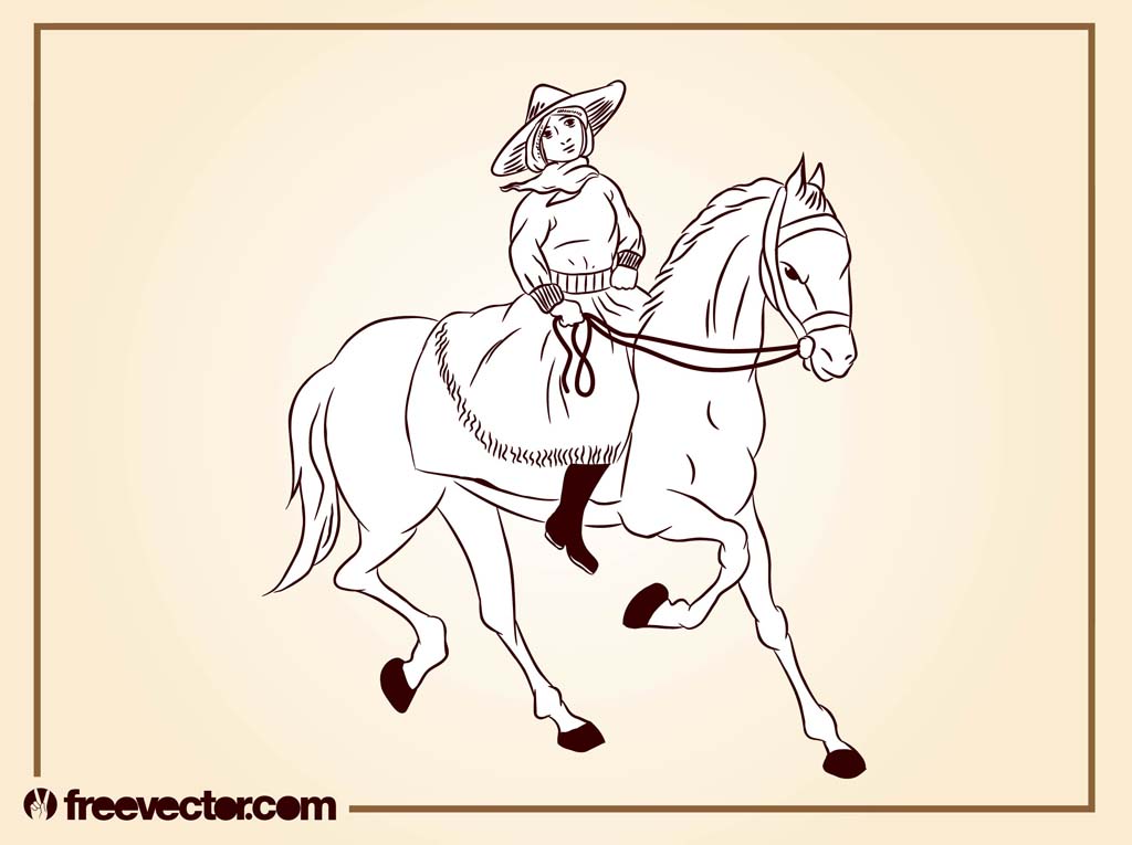 Cowgirl Vector