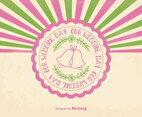 Cute Retro Wedding Illustration