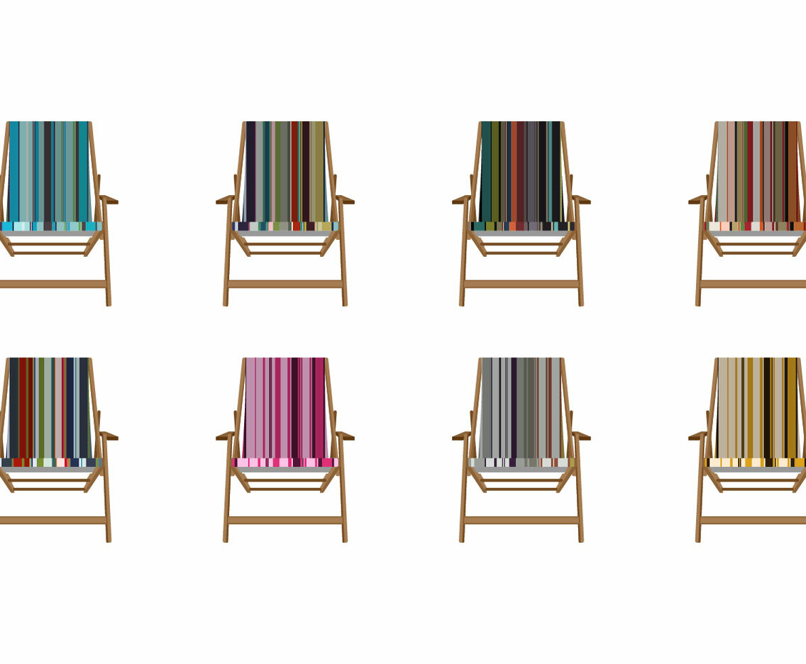 Free Stripes Canvas Deck Chair Vector