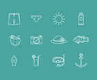 Free Outline Beach Vector