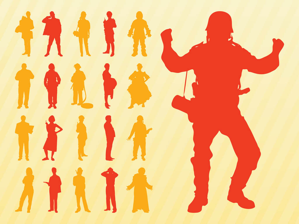 Silhouettes Of People Set