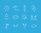 Free Outline Beach Vector