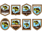 Free Bass Fish Badge Vector