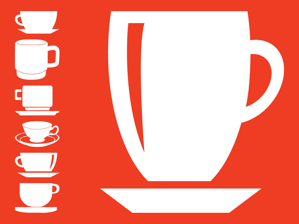 Coffee Cups Silhouettes