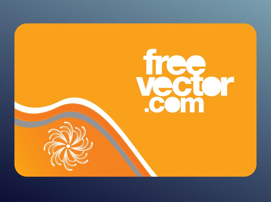 Orange Vector Card
