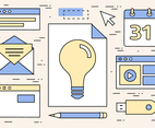 Free Vector Colorful Line Art