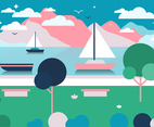 Free Landscape Vector  Illustration