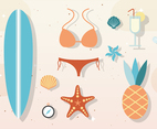 Free Vector Summer Elements  Accessories