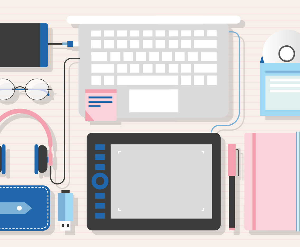 Free Desk Work Space Vector