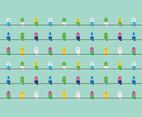Free Vector Budgies Pattern