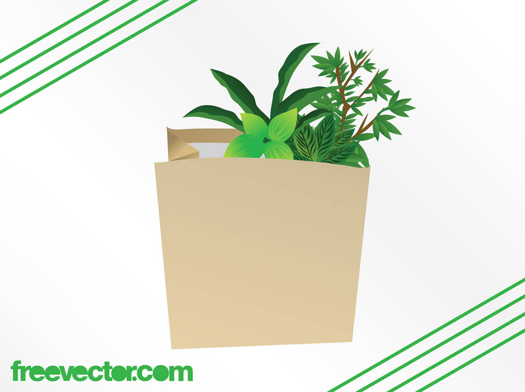 Plants In Paper Bag