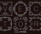 Set Of Vector White Monograms