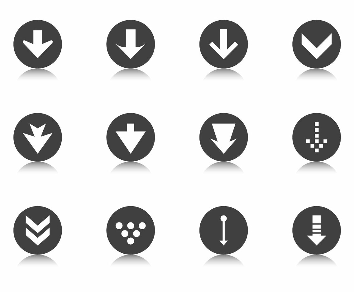Degrade Arrow Button Vector Pack