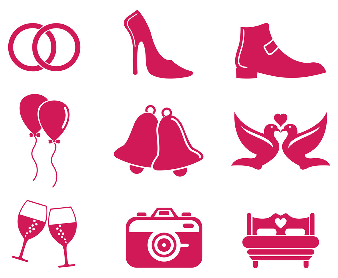 Set Of Wedding Icon