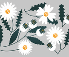 Vector White Floral Set