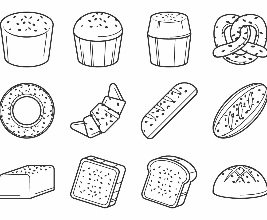 Raisins Bread Vector