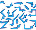 Free Blue Flechas Vector