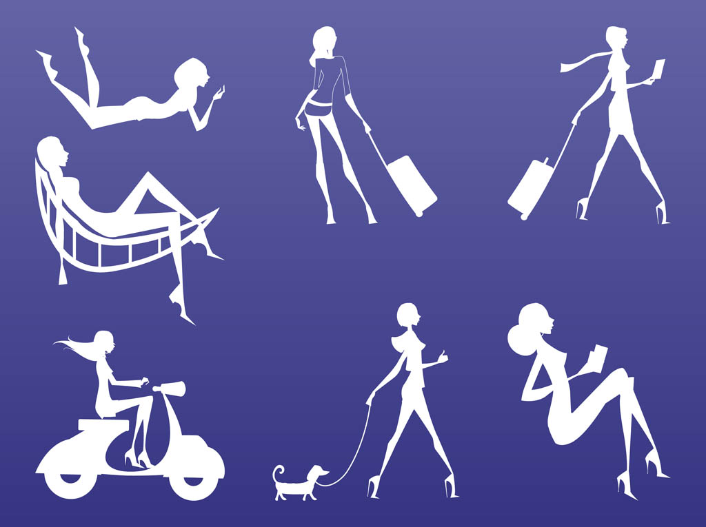 Girls Silhouettes Set