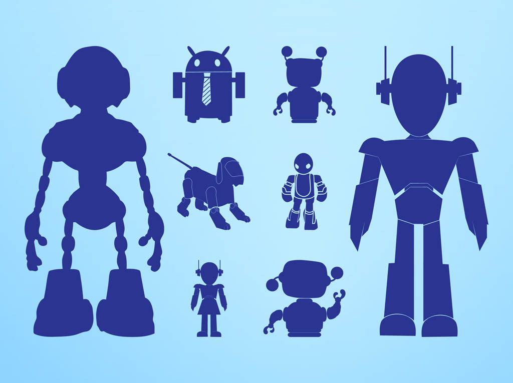 Robots Silhouettes Graphics