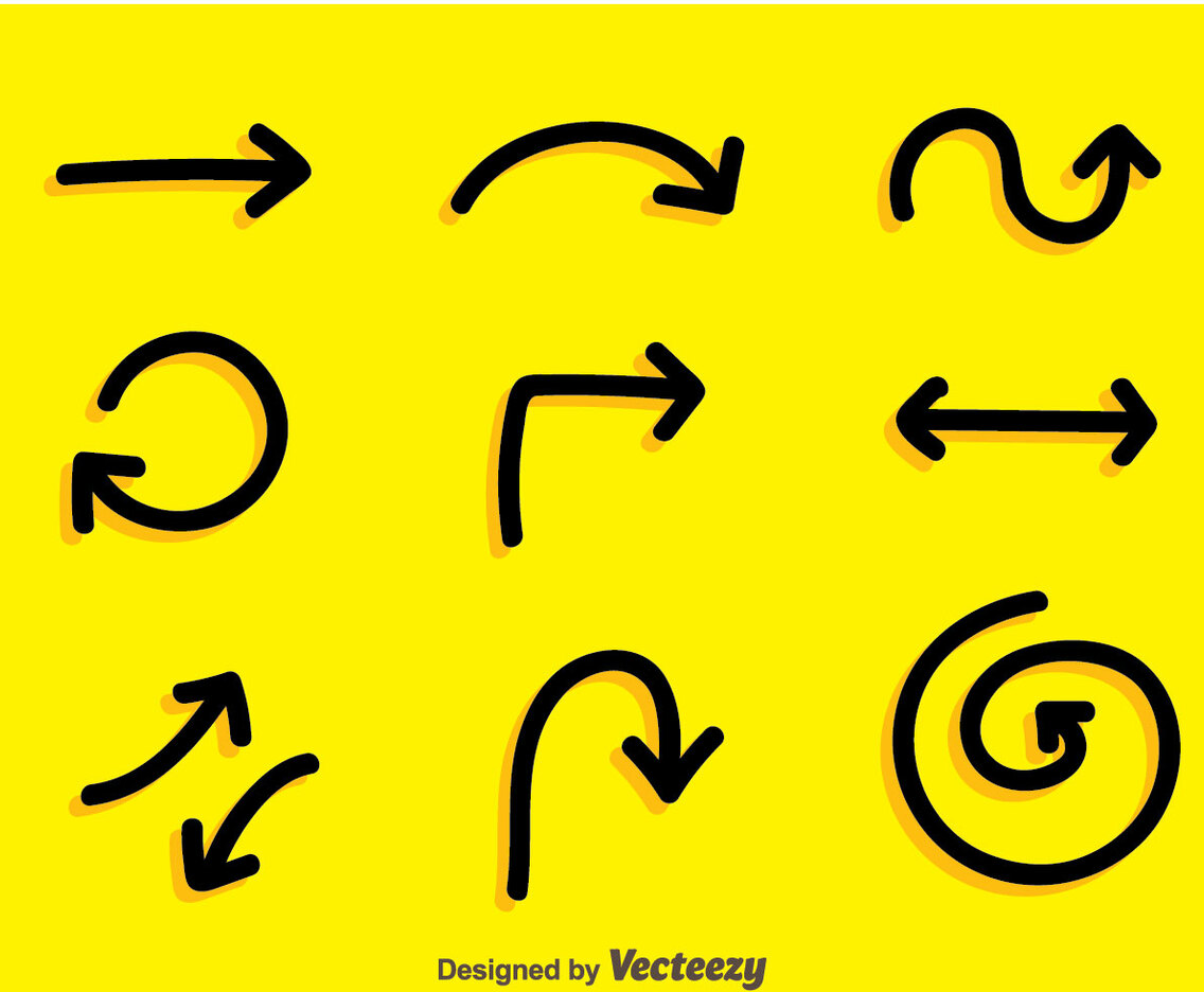 Black Arrow Vector Set