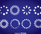 White Preloader Set Vector