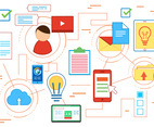 Free Digital Life Vector Illustration