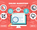 Free Flat Online Market Research Vector Background