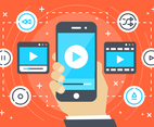 Free Flat Digital Media Vector Background