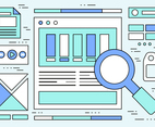Free Linear Web Layout Vector Background