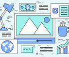 Free Linear Web Design Vector Background