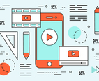 Free Linear Video Editor Vector Background