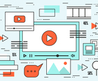 Free Linear Web Design Vector Background