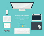 Workspace With Mouse Pad