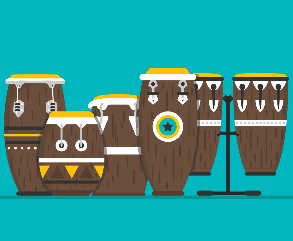 Vector Conga Drums