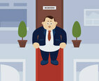 Big boss man standing in office