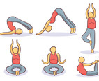 Gymnast Line Icons