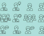 Women And Men Business Icons